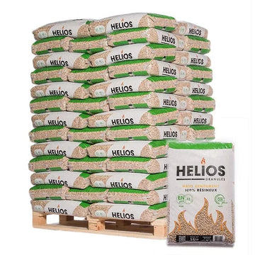Pellets HELIOS – Palete de 65 sacos de 15 kg – 100% resinoso