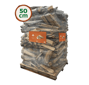 Lenha 50 cm Wooday – 100% folhosas – 2,5 Estéreis