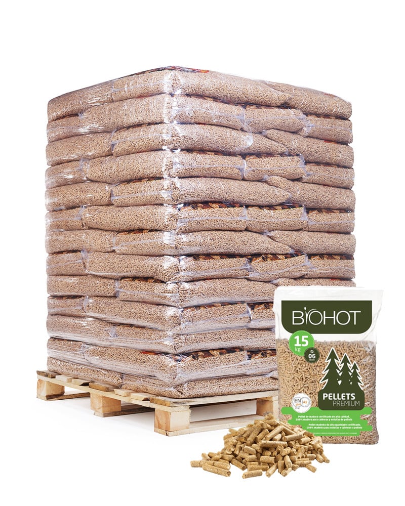PALETE DE PELLETS DE MADEIRA (65 X 15KG) BIOHOT
