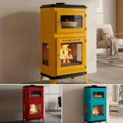 Salamandra com forno Fusio Pop - 7 kW